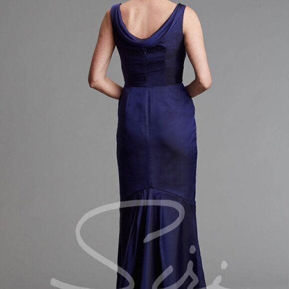 Siri Gowns Violet Silk Chiffon Concerto Gown Style 9305 Sz 12 - Picture 3 of 9
